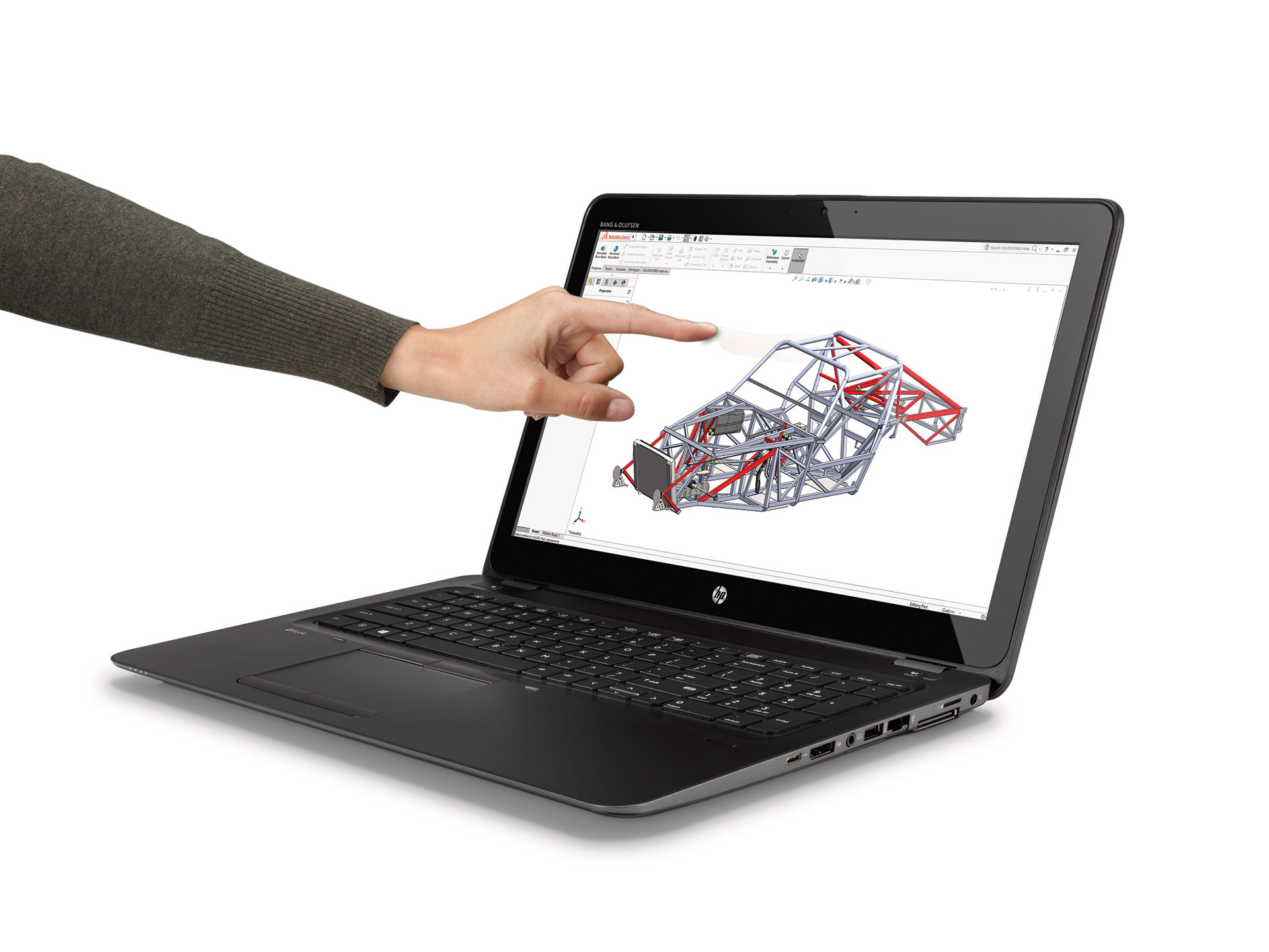 HP ZBook15u Touch G4 with Hand Solidworks