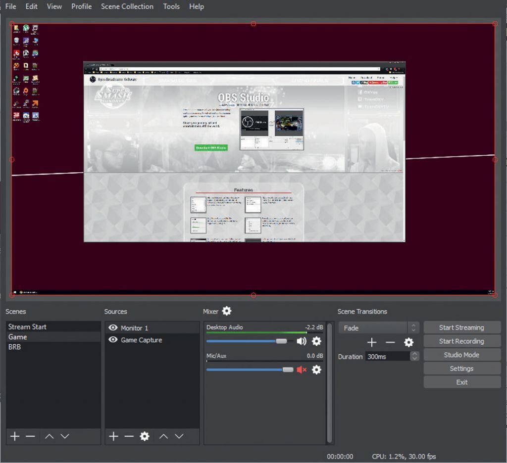 Snimanje zaslona OBS Studio aplikacijom