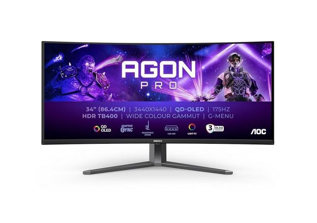 Pristupačni QD-OLED monitor AOC Agon Pro AG34UCD ima 175 Hz i zakrivljeni ekran