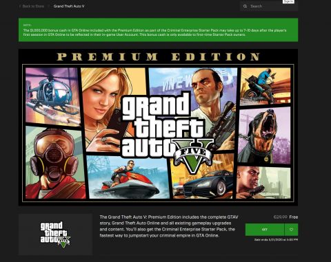 Besplatno skinite GTA V na Epic Game Store rasprodaji