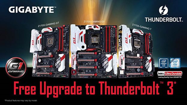 Gigabyteova GA-Z170X serija gaming matičnih ploča dobiva podršku za Thunderbolt 3