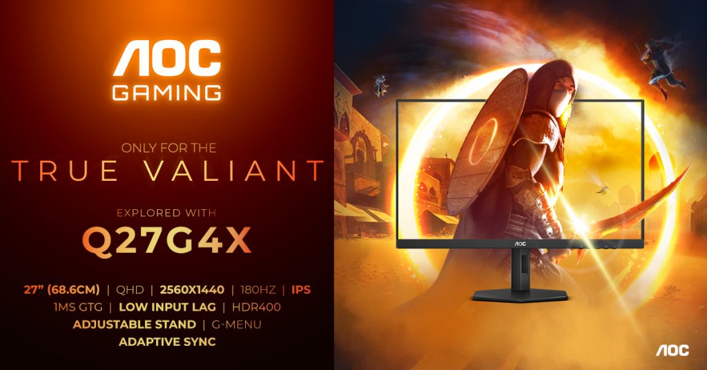 AOC GAMING Q27G4X spaja zaslon od 27 inča i QHD rezoluciju s brzinom osvježavanja od 180 Hz