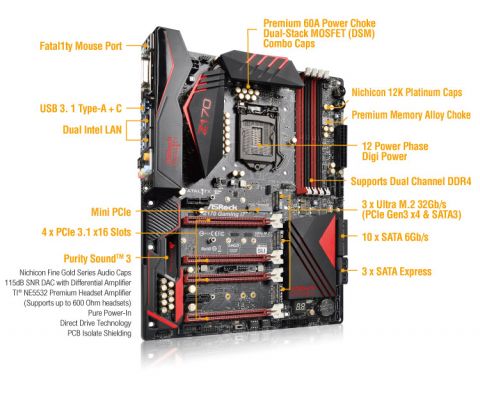 ASRock proširuje liniju Fatal1ty proizvoda s matičnom pločom Z170 Professional Gaming i7