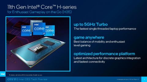 Intel na CES 2021 predstavio nove Tiger Lake H procesore