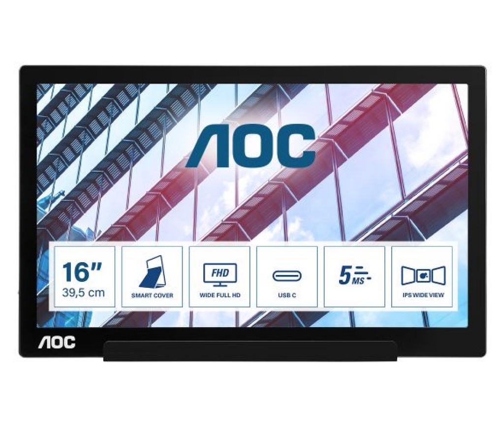 AOC predstavlja novi 15,6-inčni prijenosni monitor I1601P s hibridnim konektorima USB-C i USB-A